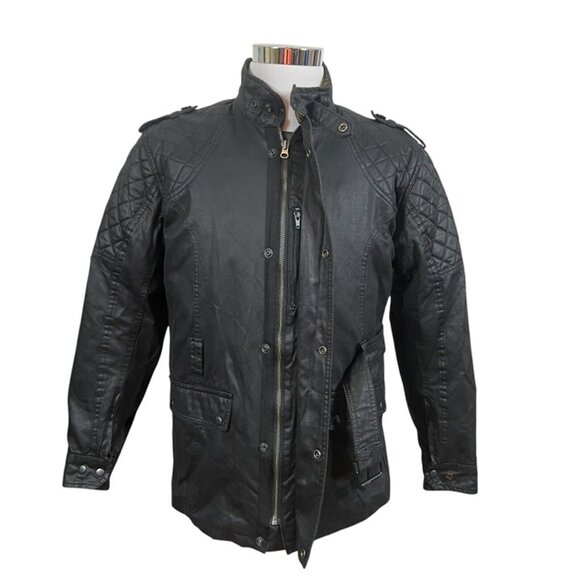 Oxford Legend Wax Cotton Motorcycle Protection Jacket Sz S Small Padded Biker - Picture 3 of 13
